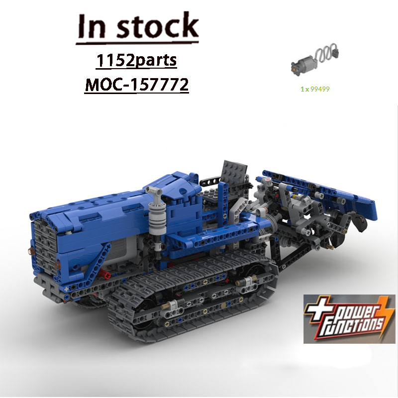 Urban Farming Agriculture - MOC-157772 Urban Farm Landbouwrupsbandtractor Bouwsteenmodel 1155