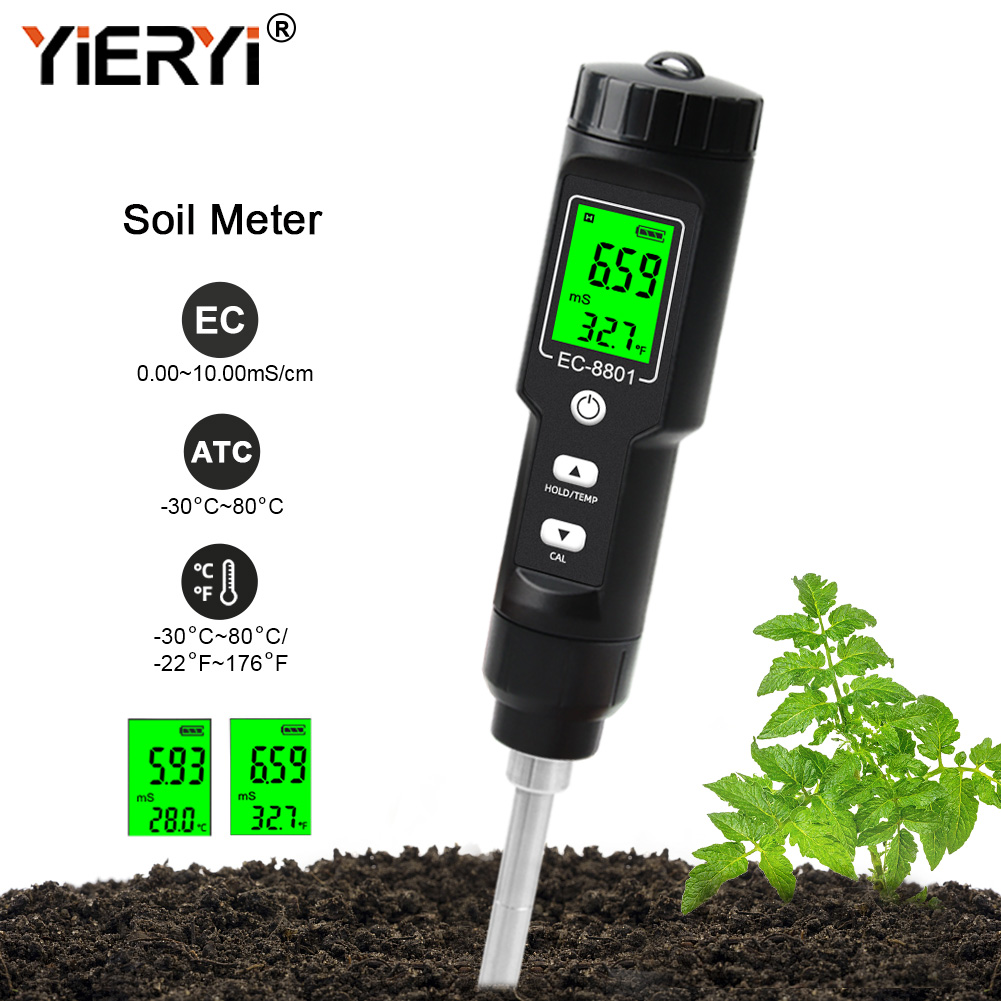 Agriculture Farming Hand Tools - Yieryi EC/TEMP Bodemtester 0,00-10,00 MS/cm Hand