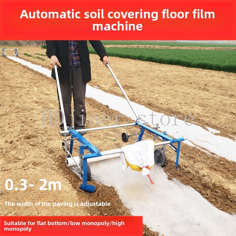 Agriculture Farming Hand Tools - Handmatige plasticfolie-legeermachine, handaangedreven landbouw mulchlegger, draagbare