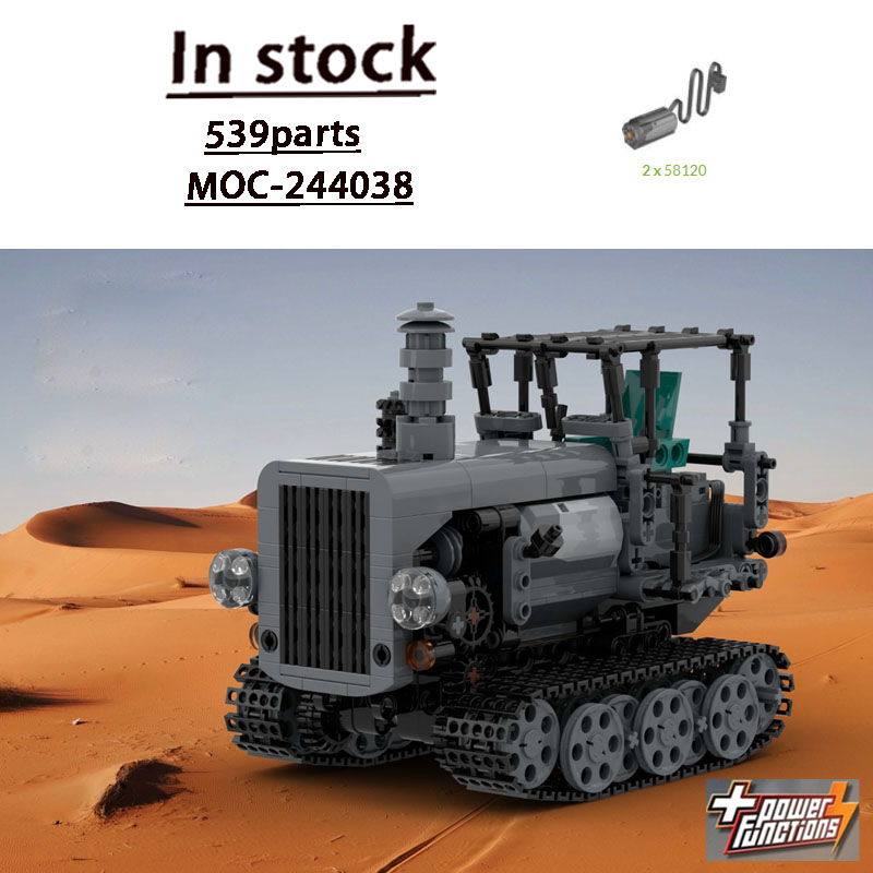 Urban Farming Agriculture - MOC-244038 Stedelijke Retro Landbouwtractor Bouwsteenmodel 539